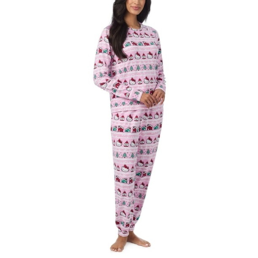 Hello Kitty Sanrio Holiday Women's 2-Piece Pullover and Jogger Pajama Set